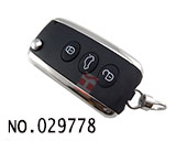 Bentley car 3-button remote control flip key casing HU66